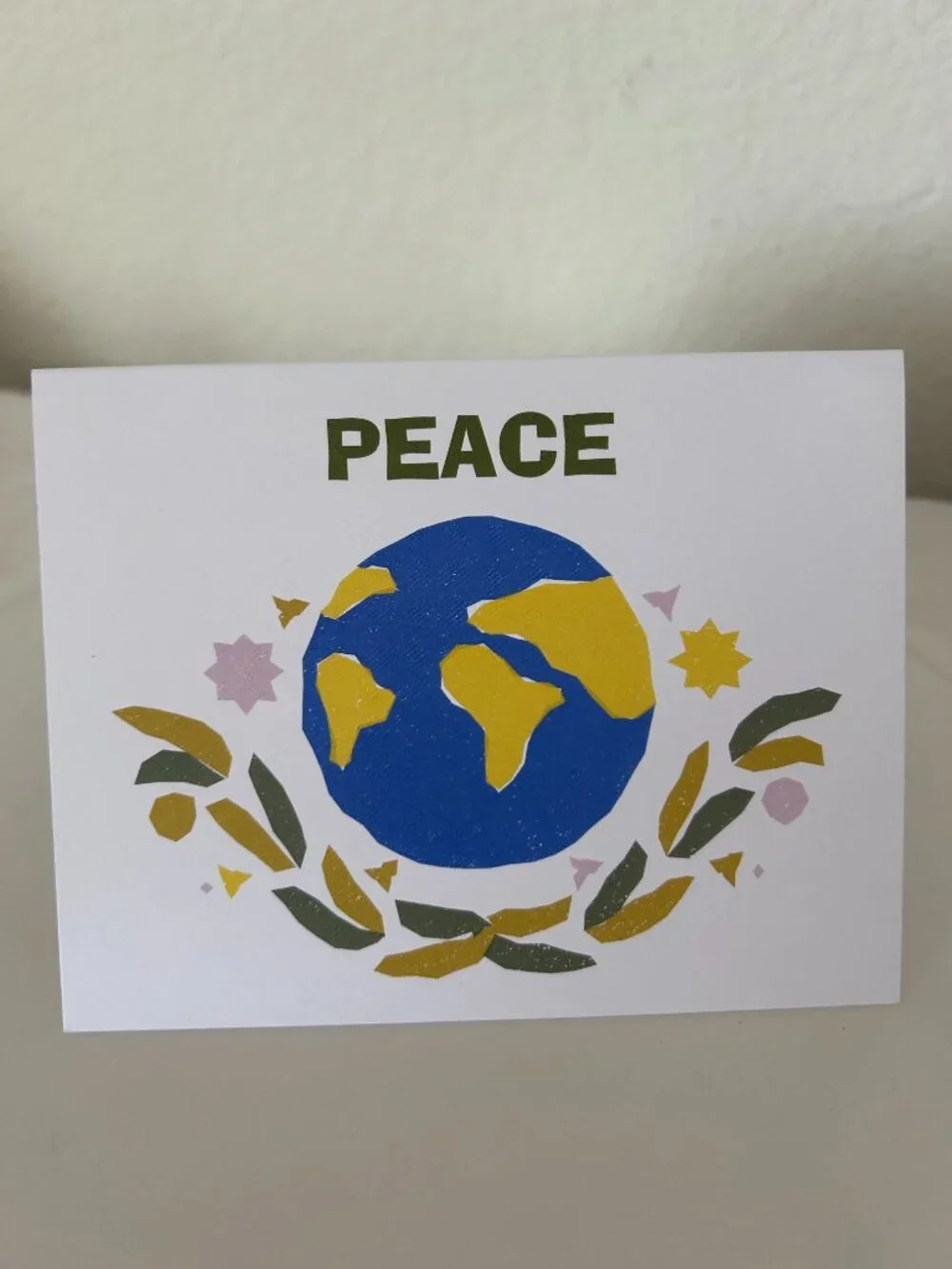 10 Peace Globe Greeting Cards with 10 Matching Envelopes